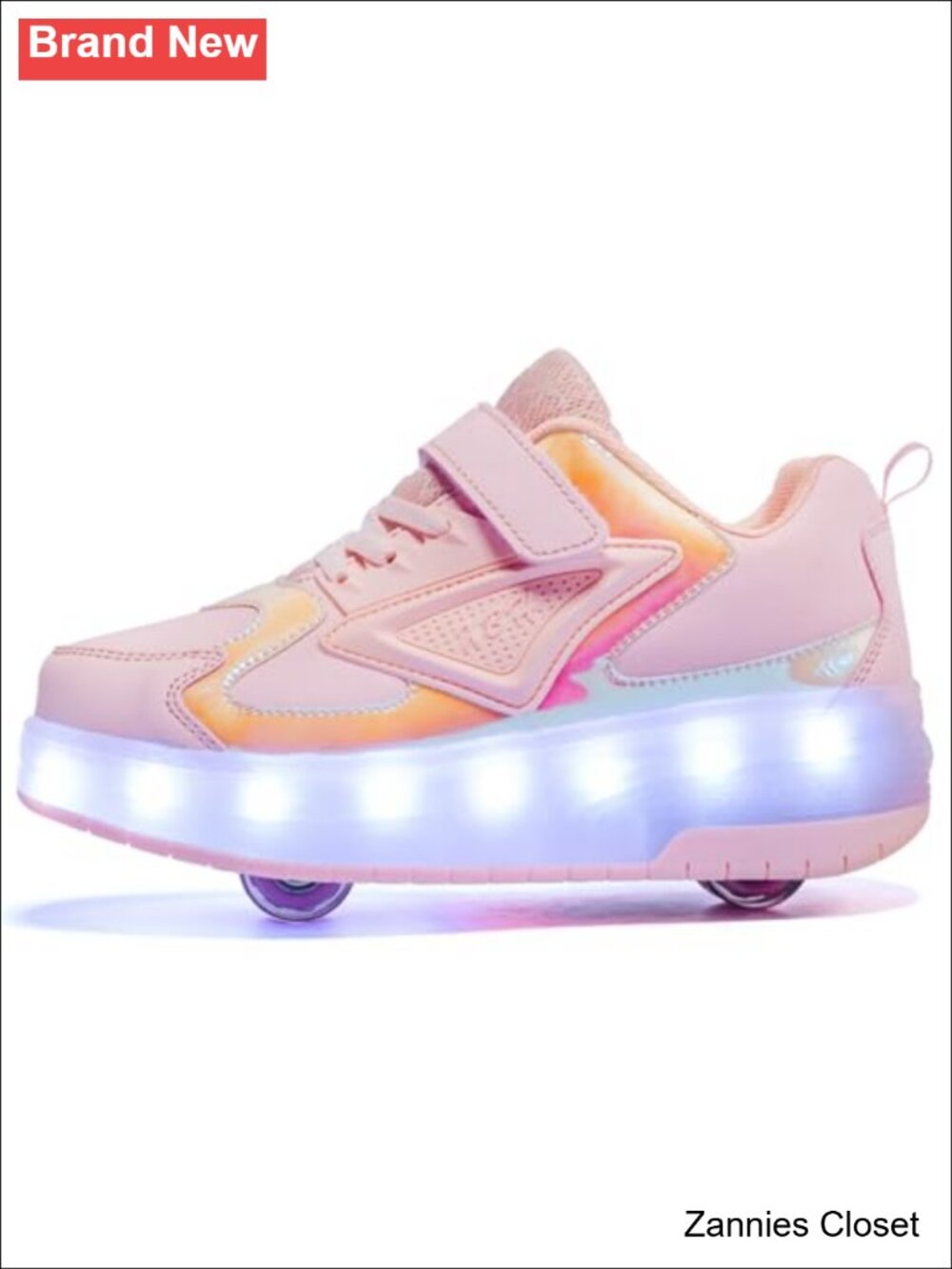 ✨ Roller Shoes with Wheels Light-Up USB Rechargeable LED Sneakers for Kids